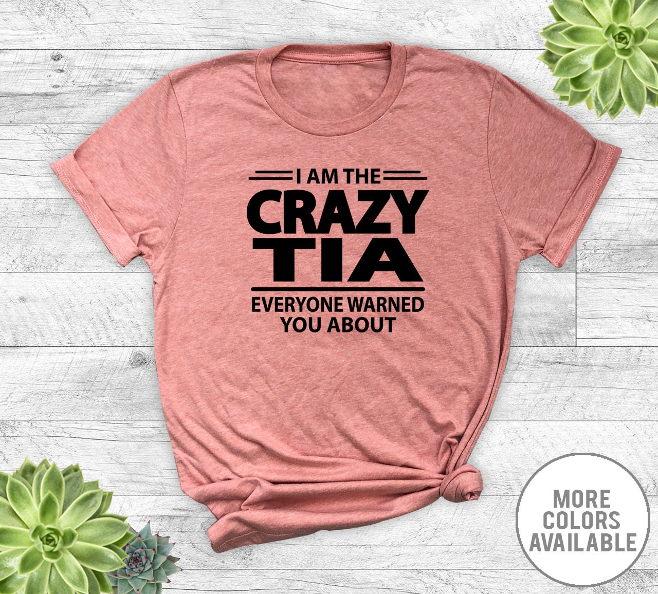 CRAZY AUNT EVERYONE WARNED YOU T-SHIRT Tee Auntie Crazy Forfunny Birthday Gift E - Foto 2