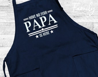 Have No Fear Papa Is Here, Papa Grill Apron, Barbecue Apron, - Funny Papa Gift, Funny Father's Day Gift