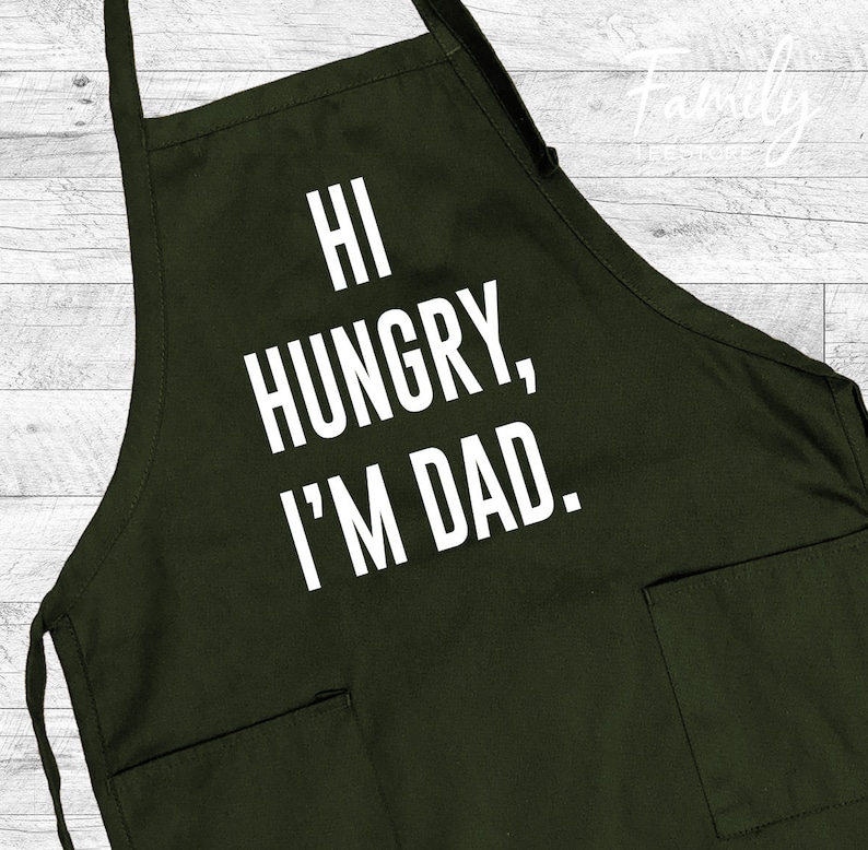 Hi Hungry I'm Dad Grill Apron, BBQ Apron, Funny Dad Apron, Father's Day Gift bild 1