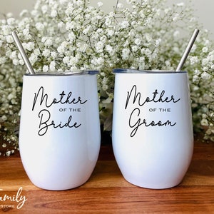 Mother Of The Bride Wine Tumbler - 12oz Wine Tumbler - Mother Of The Bride Gift - Mother Of The Groom Wine Tumbler - Mother Of The Bride Cup