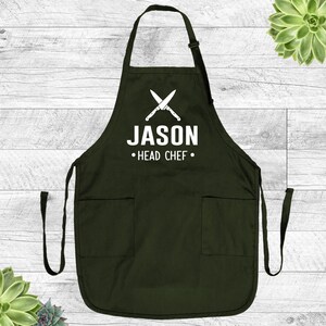 Personalized Head Chef Apron, Custom Name Apron, Personalized Apron, Grilling Gift, Father's Day Gift image 5
