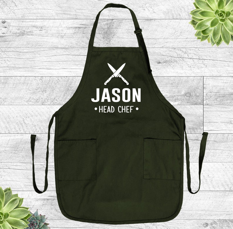 Personalized Head Chef Apron, Custom Name Apron, Personalized Apron, Grilling Gift, Father's Day Gift image 5