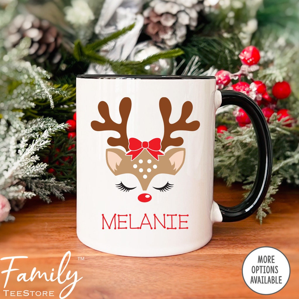 Personalized Girl Reindeer Mug