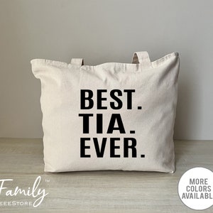 Best Tia Ever - Zippered Tote Bag - Tia Tote Bag - Custom Name Gift -  Gifts For Tia