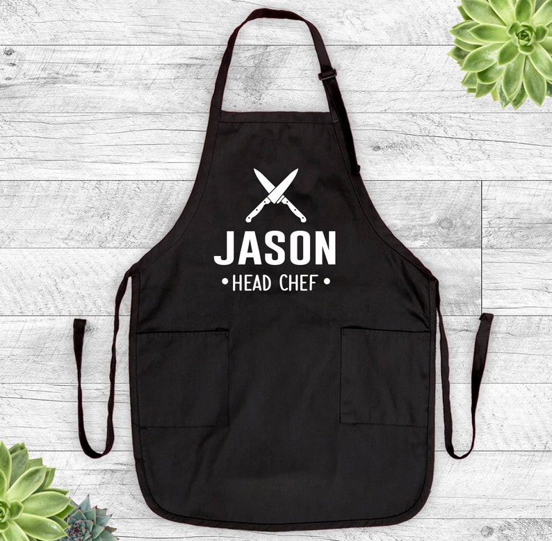 Personalized Head Chef Apron, Custom Name Apron, Personalized Apron, Grilling Gift, Father's Day Gift image 3