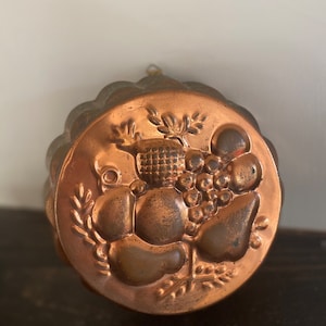 Vintage Copper Fruit Jello / Cake Mold