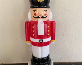 Vintage Christmas Nutcracker Soldier Blow Mold / Light Cover