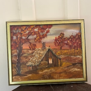 Vintage Framed Landscape Painting