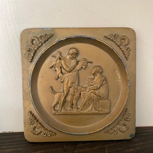 Vintage Brass Metal Wall Plate