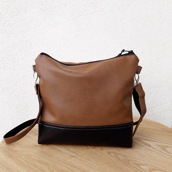 rough style bag／dark brown Oversized / Weekender Dark Brown Leather Tote Bag With