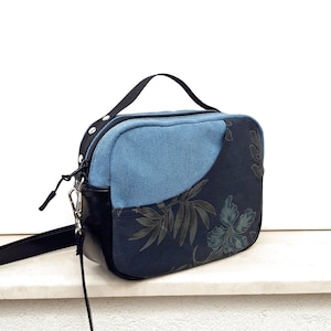 Bolso unisex pequeño, bolso de hombro, bolso de pecho, bolso bandolera, bolso de viaje, bolso bandolera, asa superior, bolso de lona azul turquesa