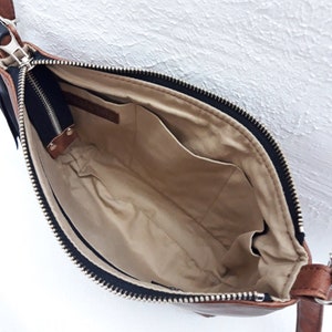 Day Brown small shoulder bag, Satchel mini, simple crossbody bag, Lightweight bag, evening vegan bag, antique Gray Black White leather image 10