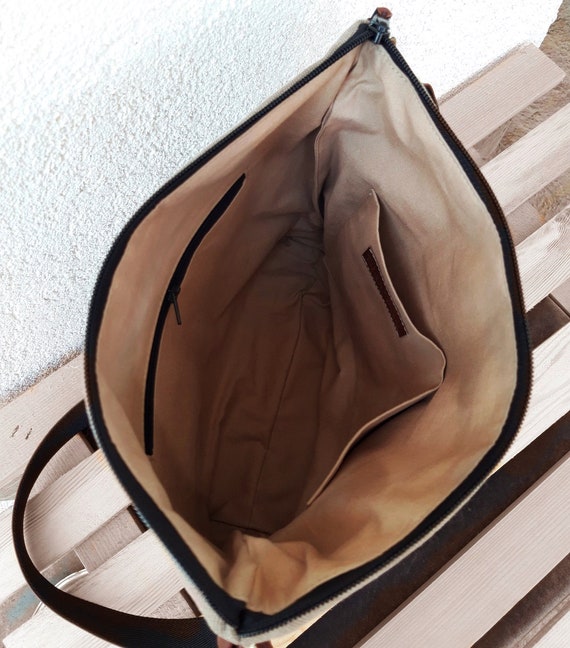 ショルダーバッグ handmade bag Crossbody Bag Natural Product, Beige Jute Canvas Bag, Vegan