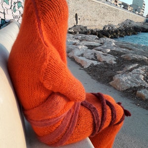 Mohair Bodybag mit extra langen Zwangsjacke Ärmeln