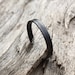 Thick Black Ring, Minimal Iron Ring, Simple Adjustable Ring, Plain ...