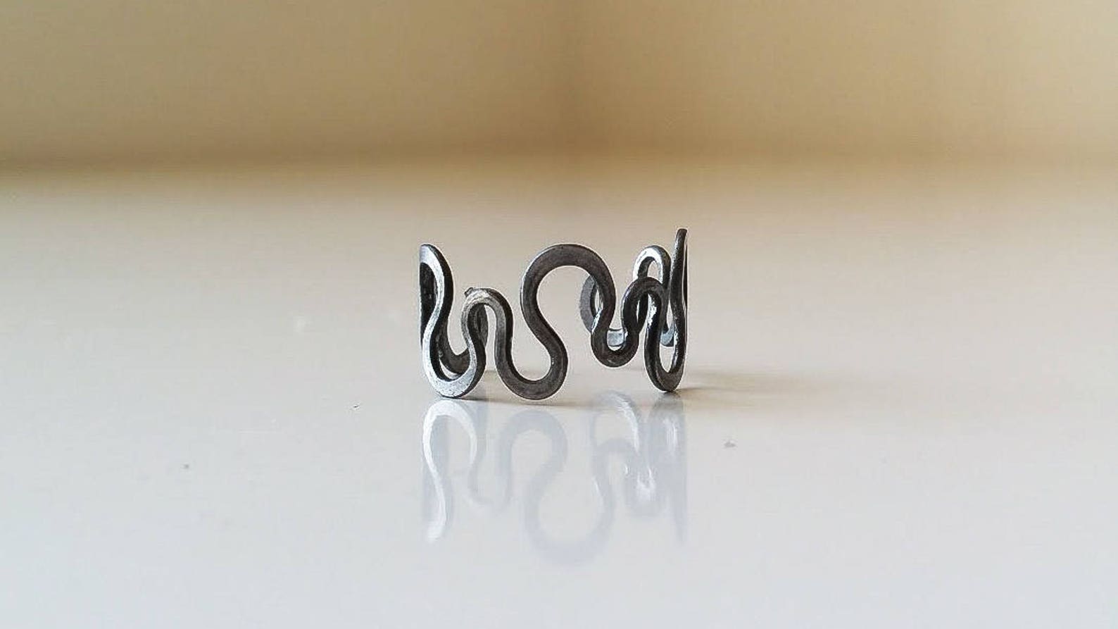 Simple Ring, Iron Ring, Adjustable Ring, Rustic Ring, Handmade Ring ...