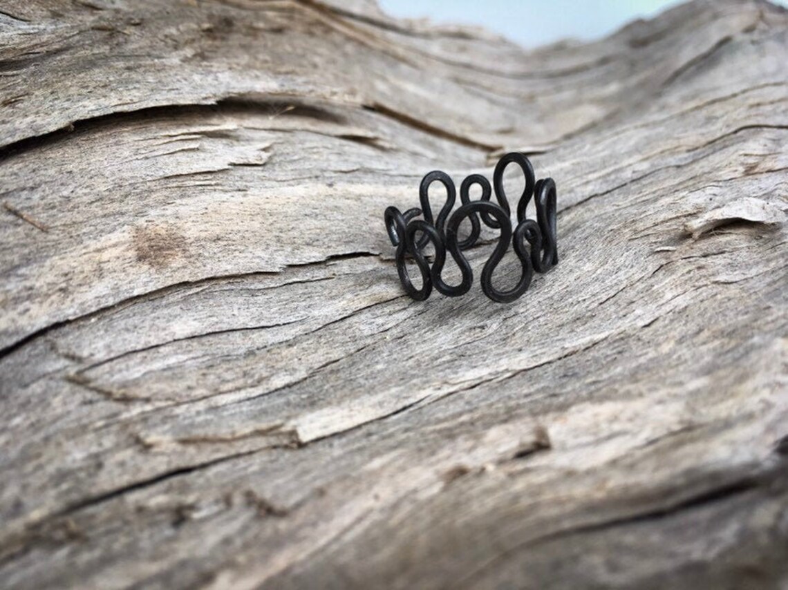 Simple Ring, Iron Ring, Adjustable Ring, Rustic Ring, Handmade Ring ...