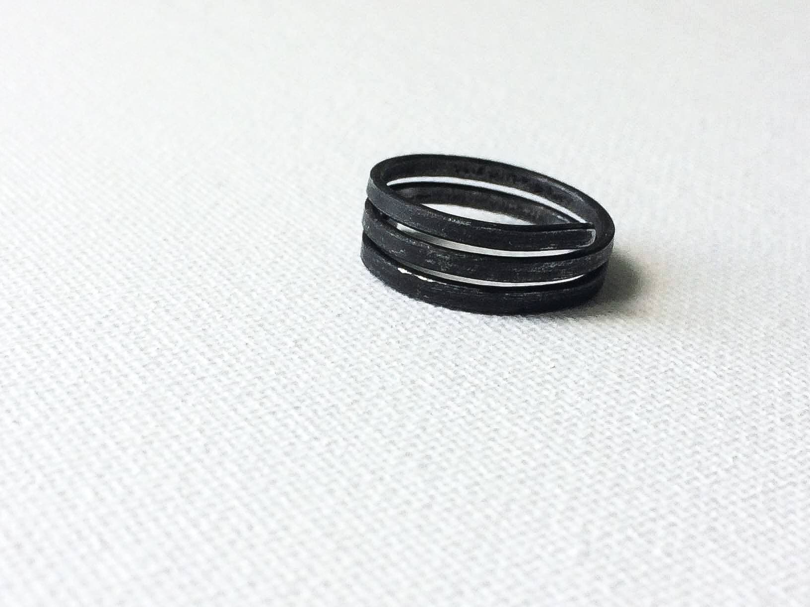 Minimal Iron Ring Simple Black Ring Plain Handmade Ring - Etsy