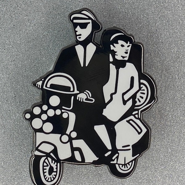 2-Tone Ska Scooter Hard Enamel Pin