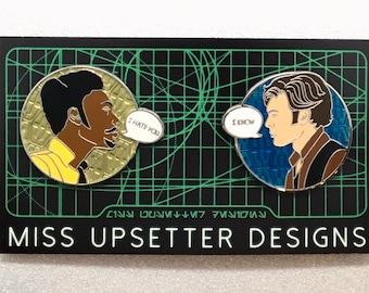 Young Han & Lando "I hate you"/"I know" enamel pins
