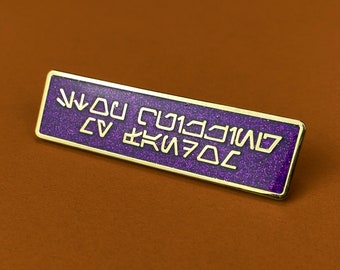 Purple Holo Glitter "Stop Quizzing My Fandom" Hard Enamel Pin