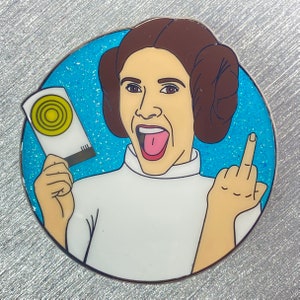 Leia One-Finger Salute Enamel Pin