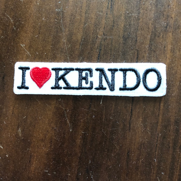 Sew on - Embroidered Morale Patch - I Heart kendo