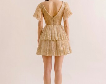 knee length dresses for ladies Denim Chibi Dress