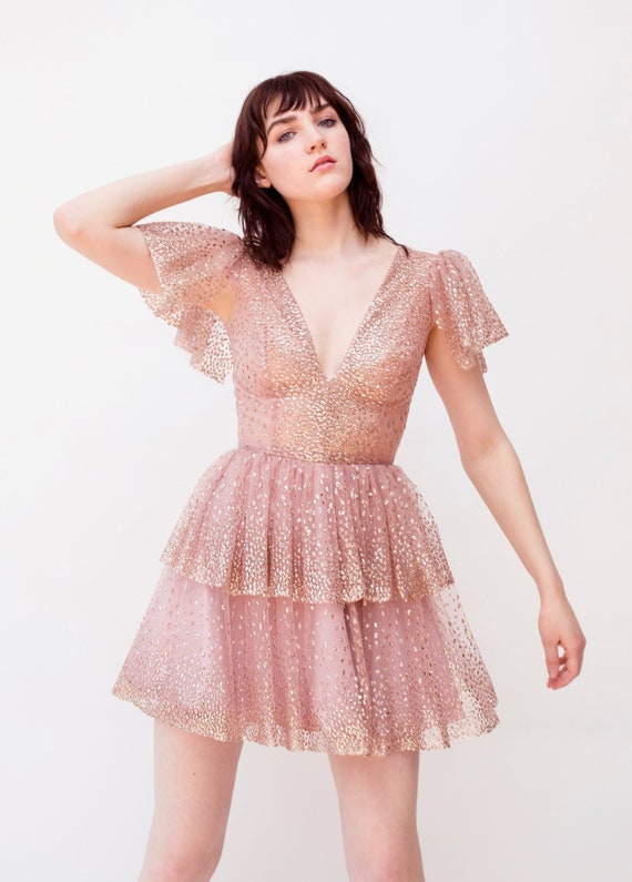 ワンピース [Kashiko] Puff Preppy Mini Dress : 2color KASHIKO】PUFF PREPPY MINI DRESS