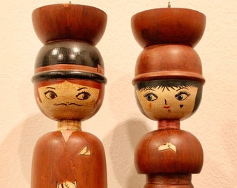 Unique candle holders | Frankie Green Studios of California candle holders | hand carved candle holders | bride and groom gifts