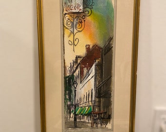 Tom Lane “Rue Royale et Toulouse| French Quarter street scene| Tom Lane watercolor