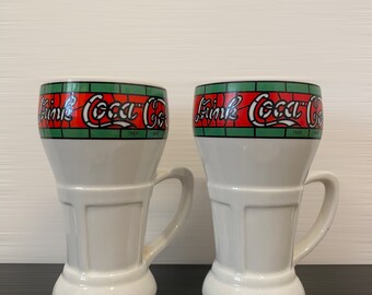 Drink Coca Cola Mann made mugs | set of two mugs | Coca Cola collector mugs | Mann made exclusive