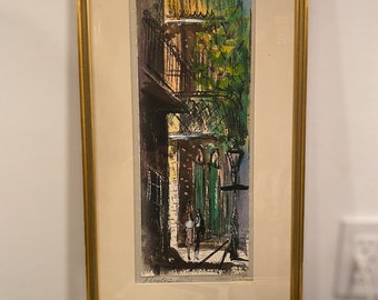 Tom Lane "Pirates Alley" Water color | Tom Lane watercolor | NOLA French Quarter Street Scenes