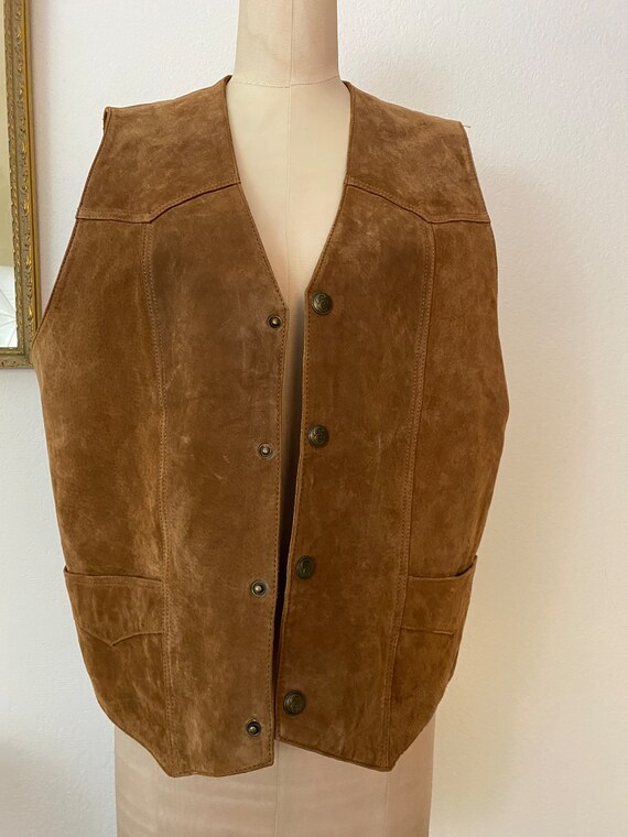 Leather vest | brown leather vest | cowboy costume - image 6