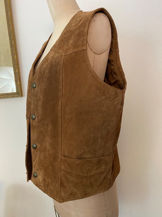 Leather vest | brown leather vest | cowboy costume - image 5