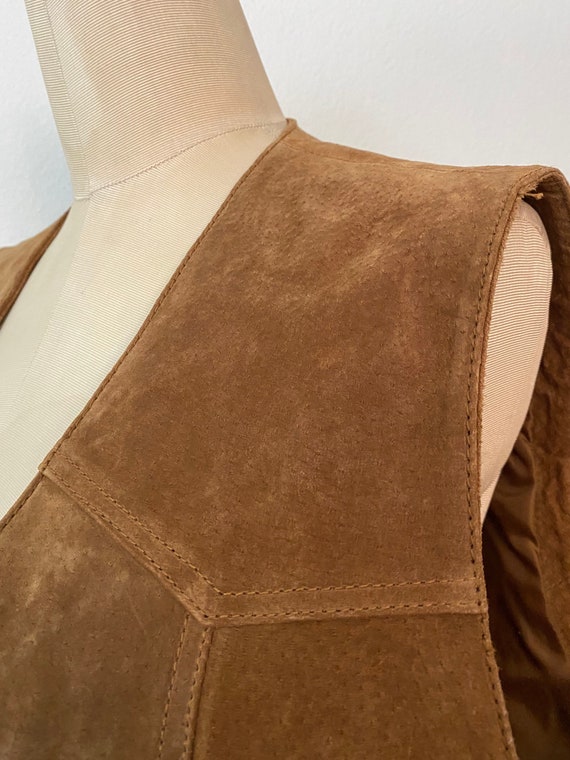 Leather vest | brown leather vest | cowboy costume - image 1