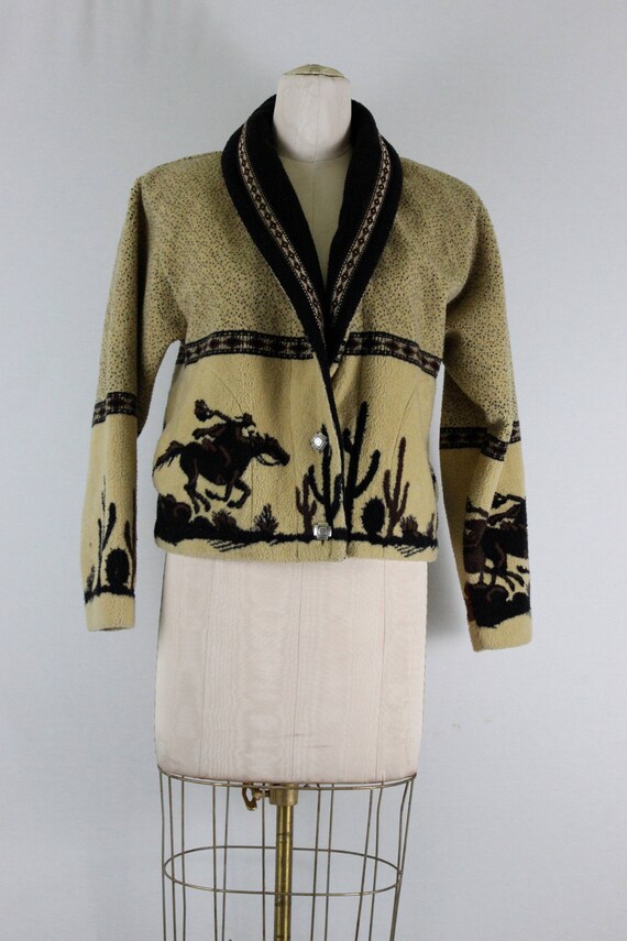 Western fleece | Cropped western fleece | 1990s cr