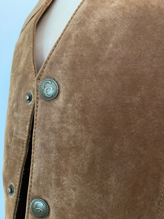 Leather vest | brown leather vest | cowboy costume - image 4