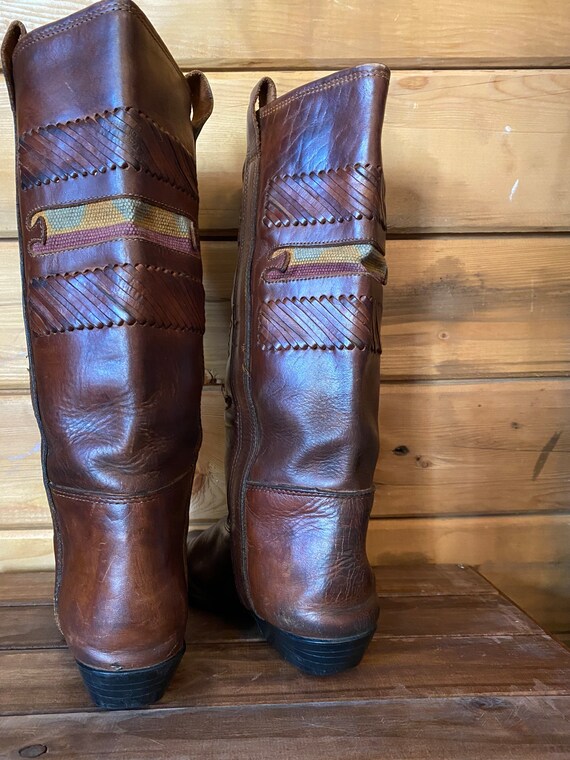 1990s leather boots | womens leather boots | vint… - image 2