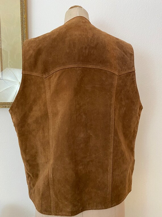 Leather vest | brown leather vest | cowboy costume - image 3