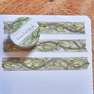 Green Leaf Vines - Washi-tape, 2 cm - 10 m lang