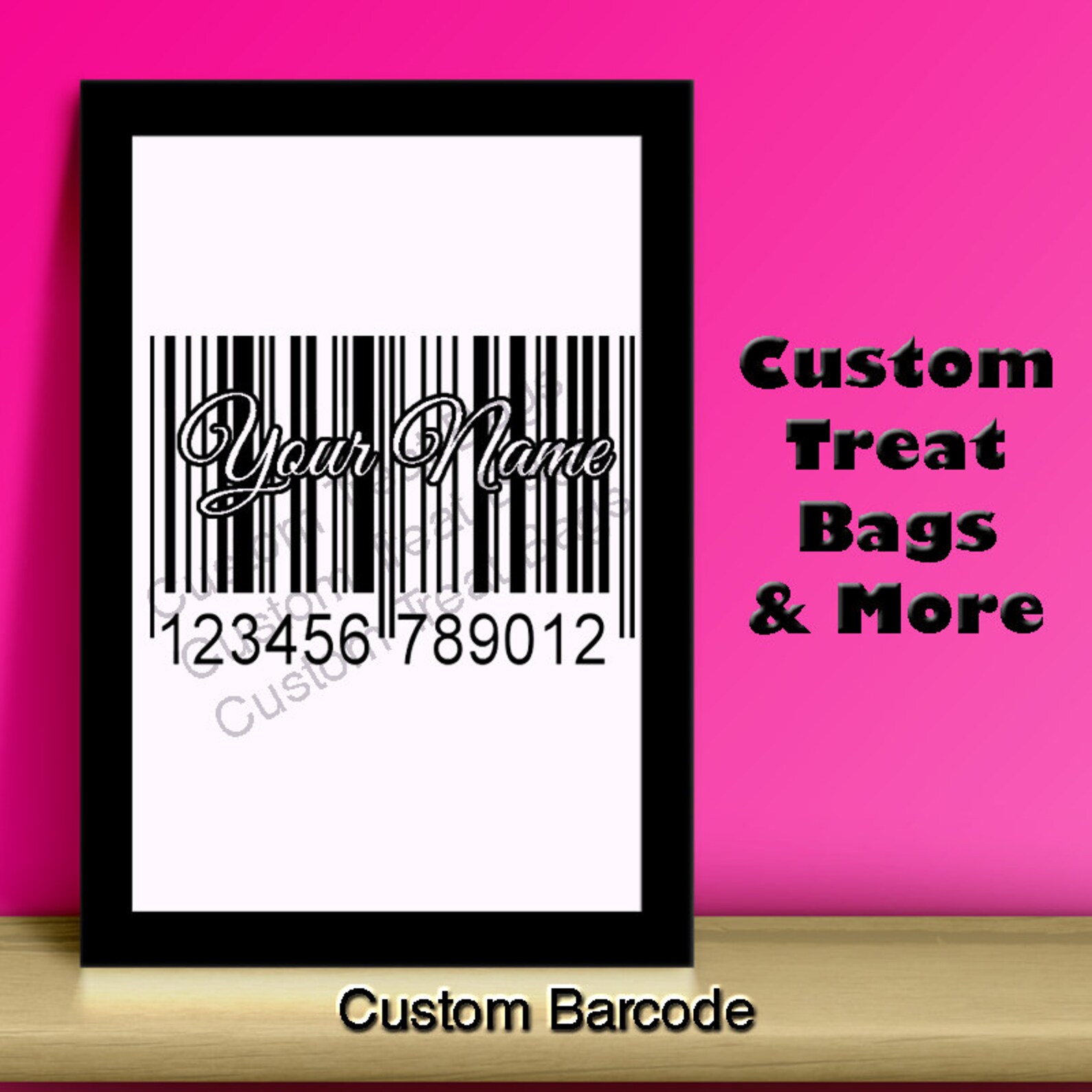 Custom Barcode Label For Custom Chip /Treat Bags /Candy Bar Etsy