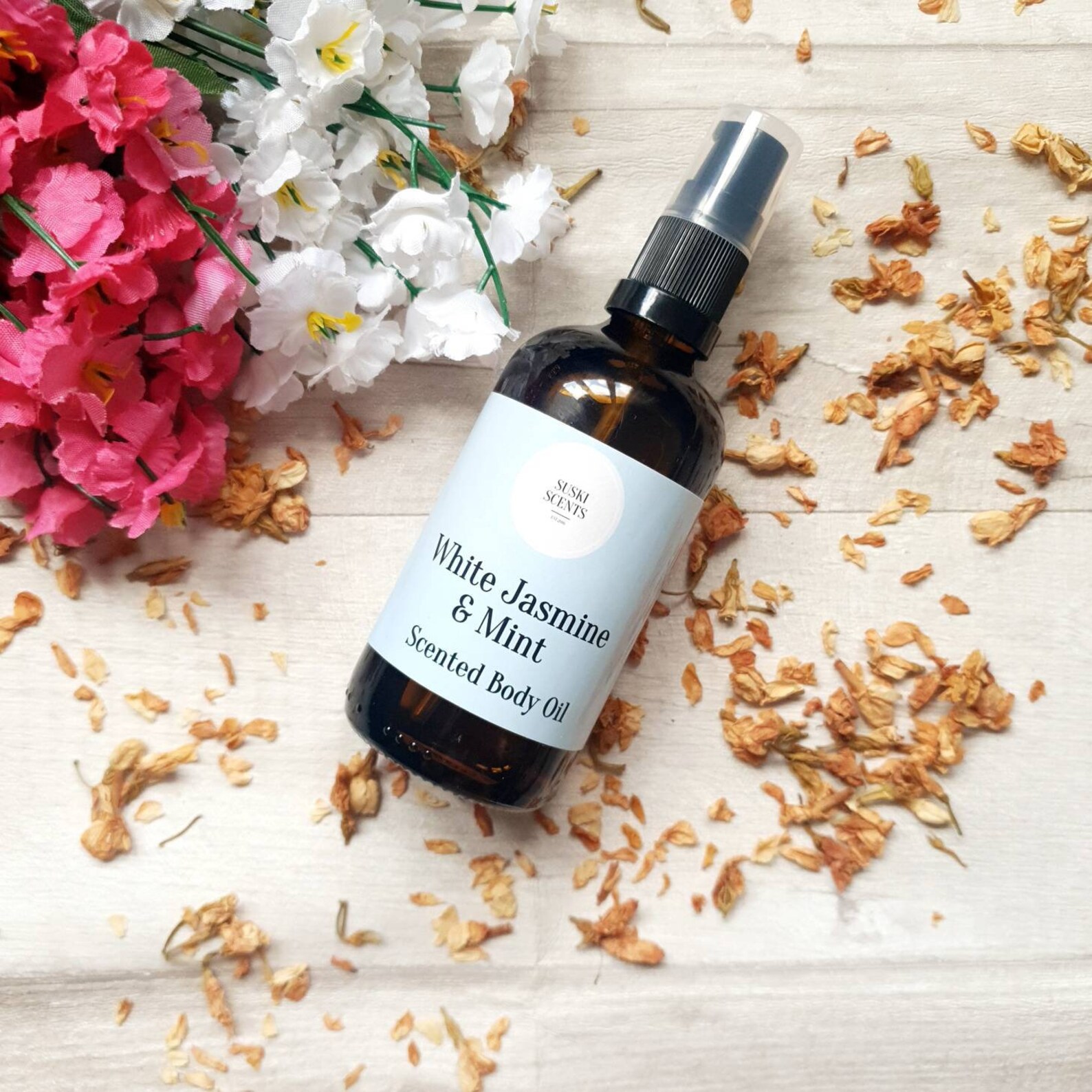 Body oil Jasmine & Mint scented body oil perfumed body oil Etsy