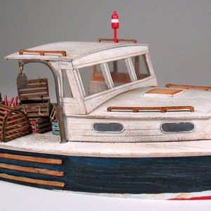 O/On30 1:48 Scale 34&#39; Lobster Boat Kit for diorama, model railroading