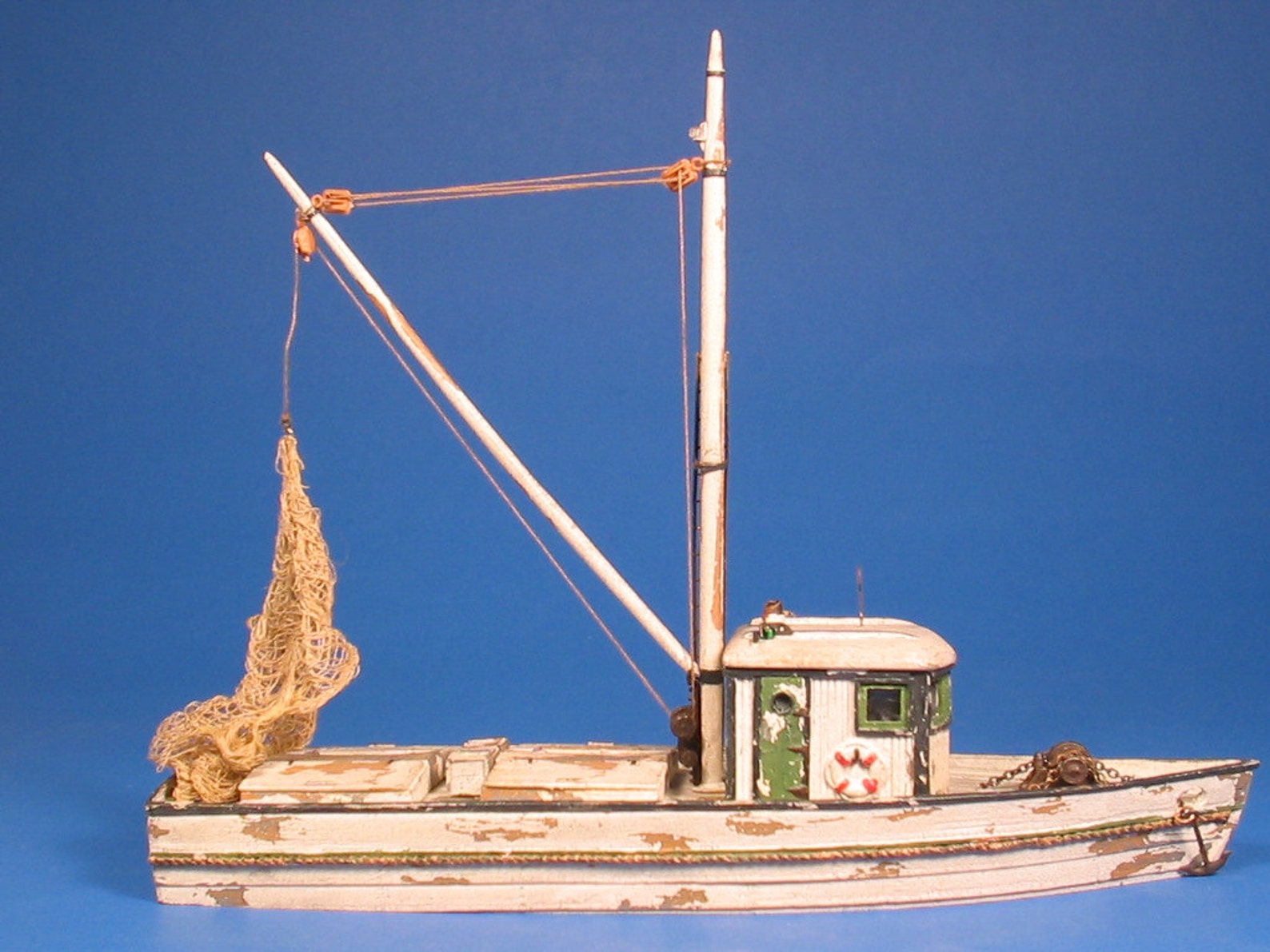 HO 187 Scale 56' Fishing Boat Kit, Waterline Hull for Model Railroad