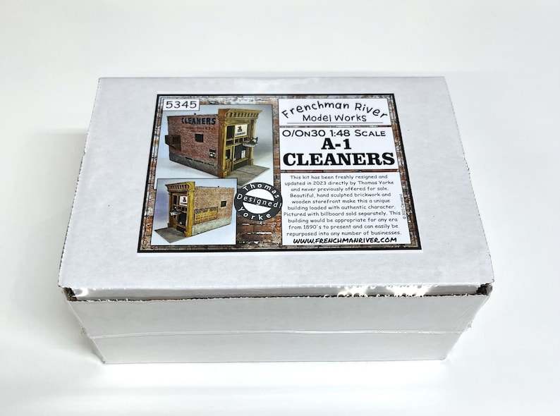 O/On30 1:48 Scale A-1 Cleaners for diorama, model railroading, kit building image 10