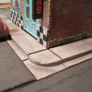 HO 1:87 Scale Small Town Resin Sidewalk Set for Diorama and Scenery
