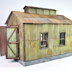 O/On30 1:48 Scale Single Stall Engine House Model Kit for diorama, model railroading and hobby