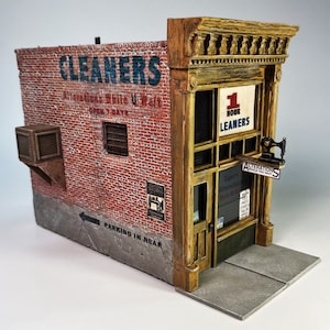 O/On30 1:48 Scale A-1 Cleaners for diorama, model railroading, kit building image 3