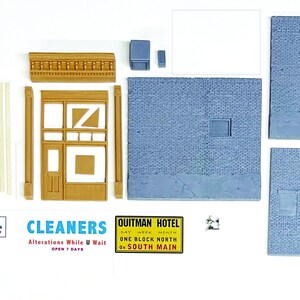 O/On30 1:48 Scale A-1 Cleaners for diorama, model railroading, kit building image 9